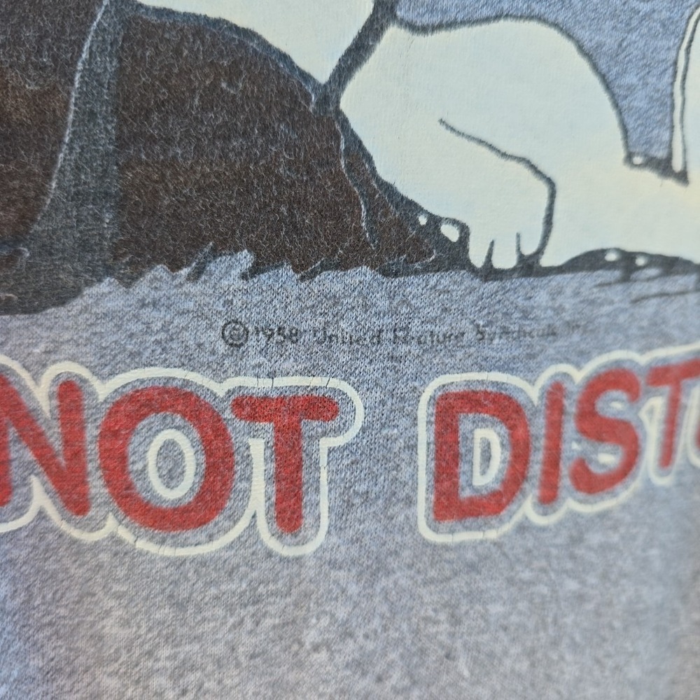 VTG Ohio State Do Not Disturb Snoopy T Shirt 1958 Peanuts Made In The USA Hippi - Picture 4 of 13